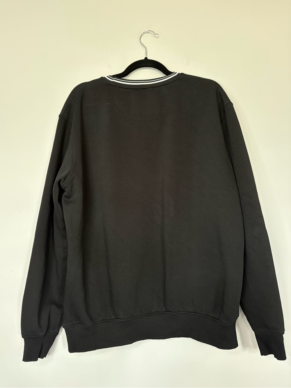 DENIM & FLOWER Mens Black Crewneck Size XL Closet Essential Layering Pullover - Picture 2 of 6
